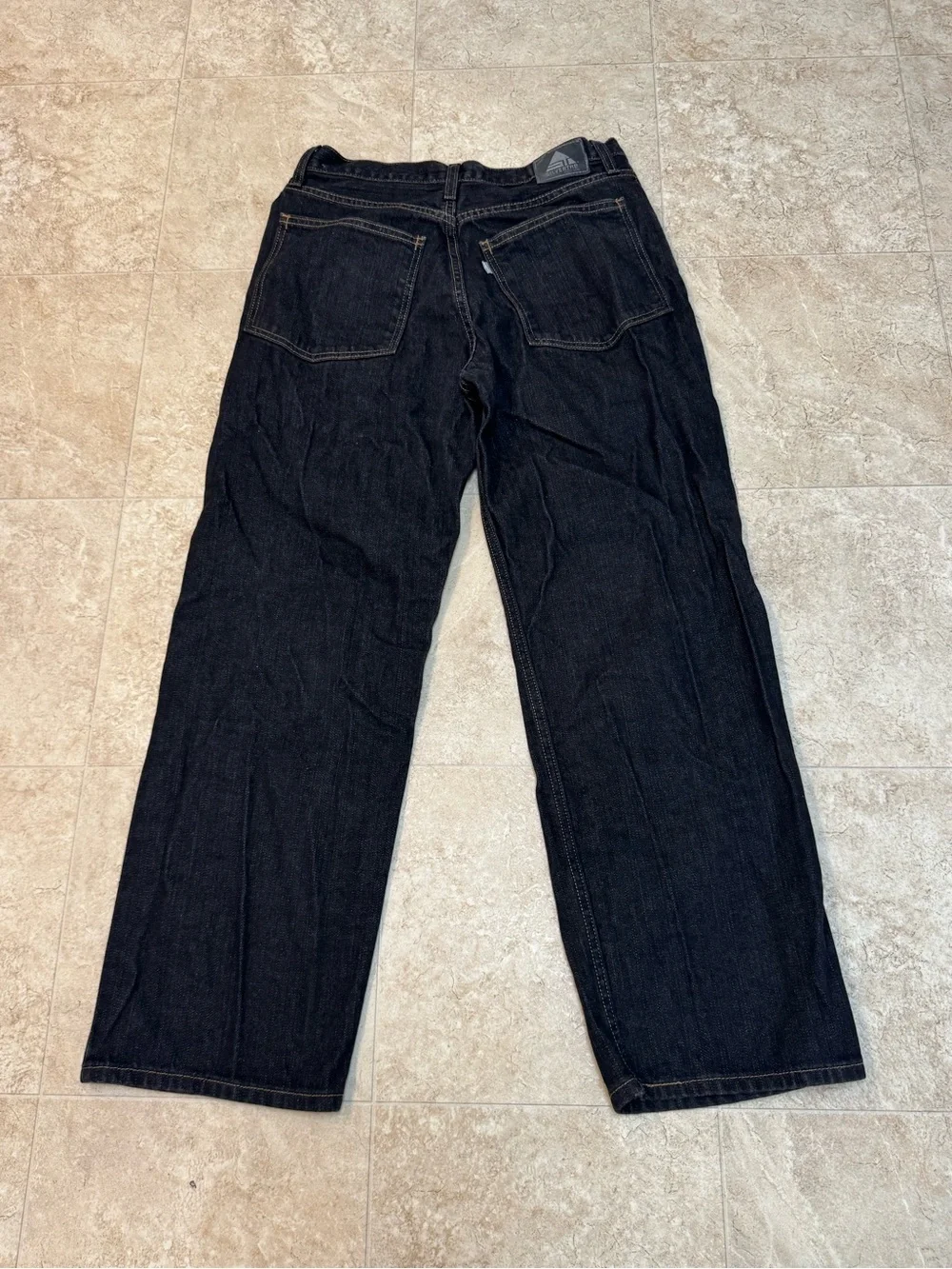 VTG Y2K 90s Silver Tab Levi’s Low Loose Baggy Black Denim Jeans 32 x 32